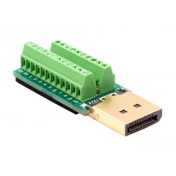 EXSYS EX-49052 DisplayPort vyriškas į 20 kontaktų gnybtų bloko adapteris