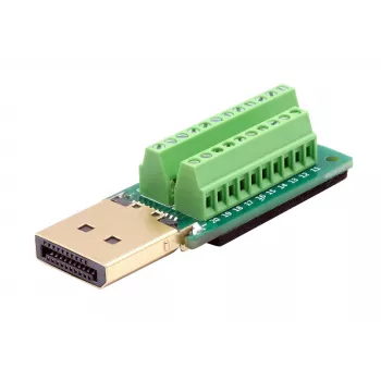 EXSYS EX-49052 DisplayPort vyriškas į 20 kontaktų gnybtų bloko adapteris