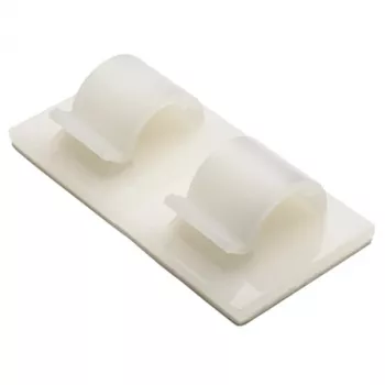 HellermannTyton RB8 varžtais tvirtinamas kabelių surišėjų laikiklis, baltas, poliamidas, maks. 8 mm pluoštui, 100 vnt. paketas