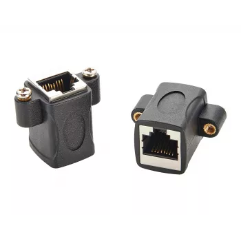 EXSYS EX-49306 Cat.5e RJ45 moteriškas-moteriškas Keystone adapterio modulis, juodas