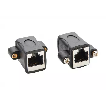 EXSYS EX-49306 Cat.5e RJ45 moteriškas-moteriškas Keystone adapterio modulis, juodas