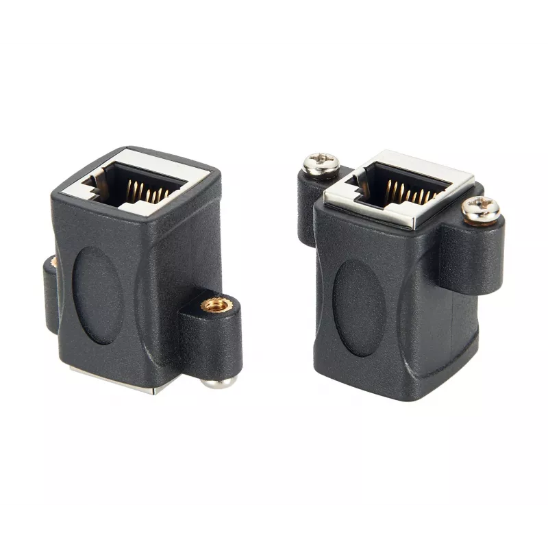 EXSYS EX-49306 Cat.5e RJ45 moteriškas-moteriškas Keystone adapterio modulis, juodas