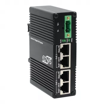 EXSYS 2-Port PoE++ 10 Gigabit injektorius 90W, -40°C iki +80°C (EX-60350)