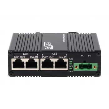EXSYS 2-Port PoE++ 10 Gigabit injektorius 90W, -40°C iki +80°C (EX-60350)