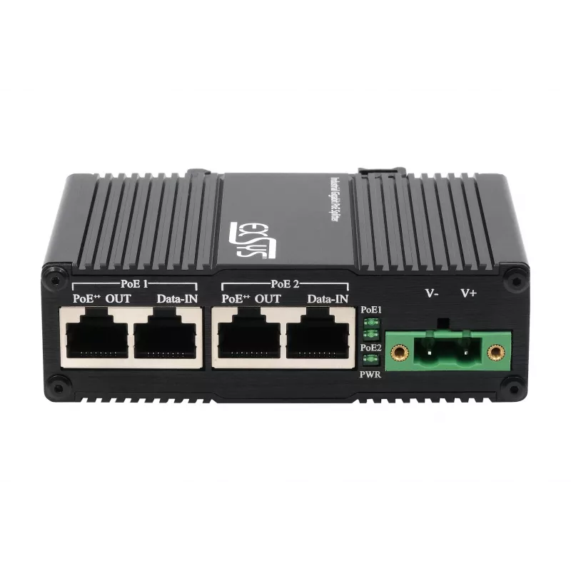 EXSYS 2-Port PoE++ 10 Gigabit injektorius 90W, -40°C iki +80°C (EX-60350)