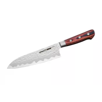 SAMURA Santoku peilis 180 mm Kaiju serija AUS-8 plieno Pakkawood rankena