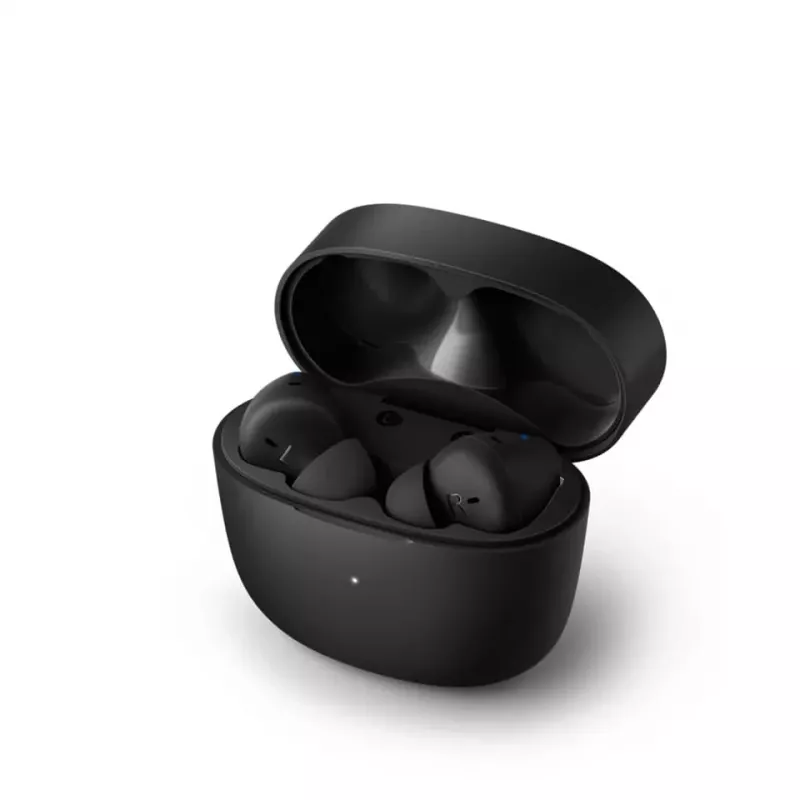 PHILIPS TAT2206BK/00 visiškai belaidės ausinės su įkrovimo dėklu, juodos
