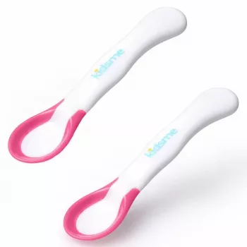 Kidsme temperatūrą rodančios kūdikių maitinimo šaukštai, levandų spalvos, 2 vnt., nuo 6 mėn.