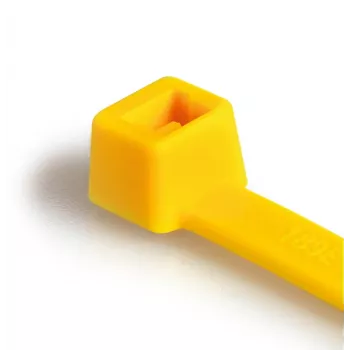 HellermannTyton T30R-PA66-YE vidinių dantukų kabelių raištis, 150 mm x 3,5 mm, geltonas, 100 vnt. paketas 111-03006