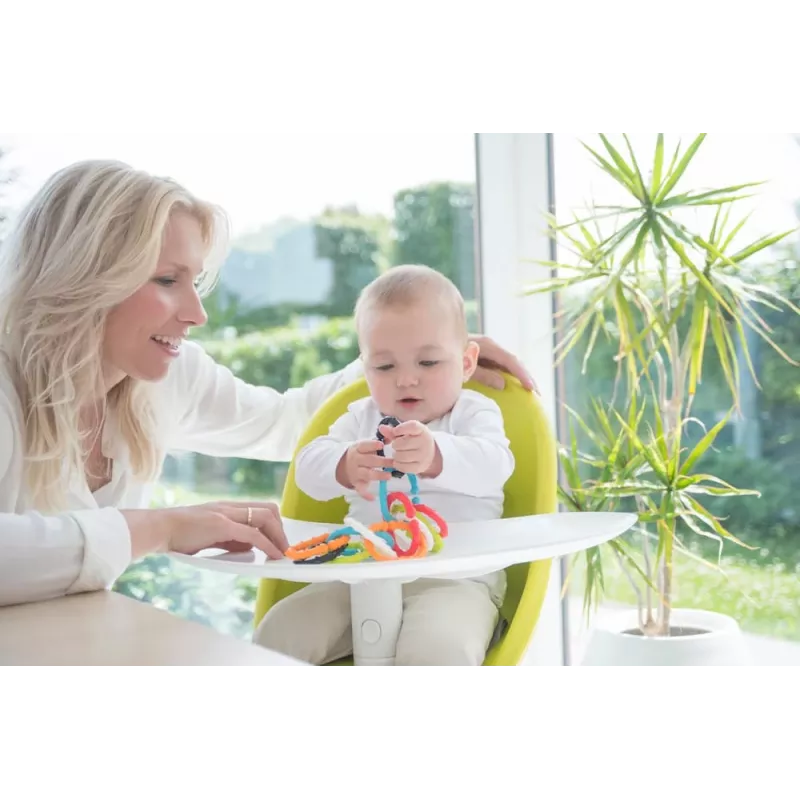 Kidsme Stage Teether Chain kandimo grandinėlė, 3M+, maisto kokybės silikonas, be BPA, 3 grandys, įvairių spalvų