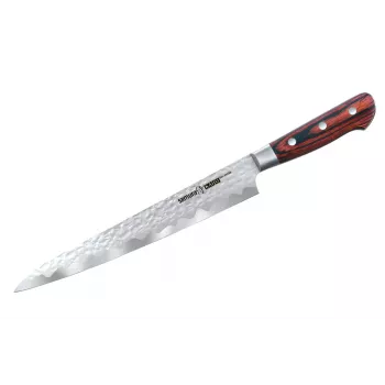 SAMURA Kaiju Yanagiba suši peilis 240 mm, AUS-8 plienas, Pakkawood rankena
