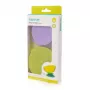 KIDSME Stay-in-Place siurbiamasis padėkliukas dubenėliams, buteliukams ir puodeliams, 2 vnt., Lime & Lavender