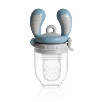 Kidsme Food Feeder Medium Azure - silikoninis kūdikių vaisių ir daržovių maitintuvas, 4 mėn.+