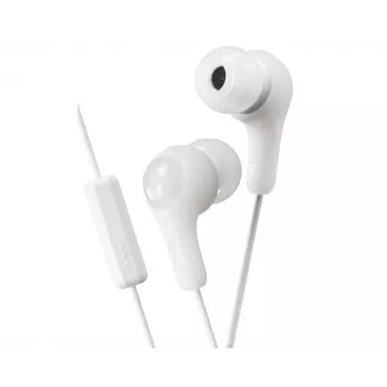 JVC Gumy Plus ausinės su mikrofonu, baltos