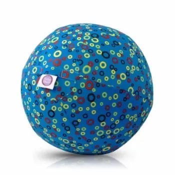 BUBA BLOON Bubabloon lateksinis balionas su audinio apvalkalu, Circles mėlynas