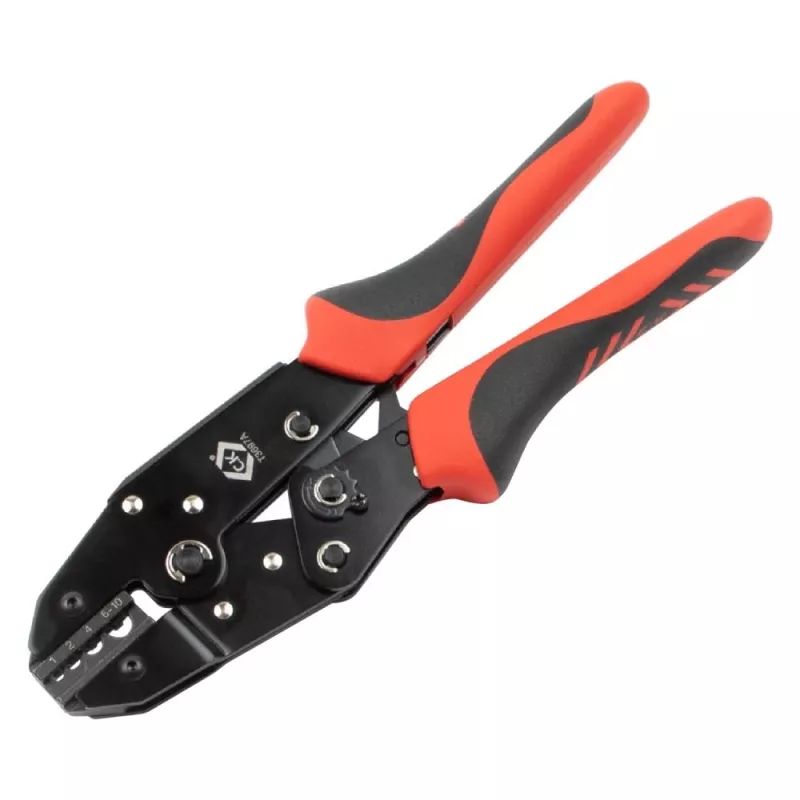 C.K Tools T3697A reketinės presavimo replės neizoliuotiems antgaliams 1-10 mm²