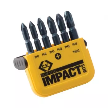 C.K Tools T4512 6 dalių Phillips sukimosi kontrolės atsuktuvų antgalių rinkinys