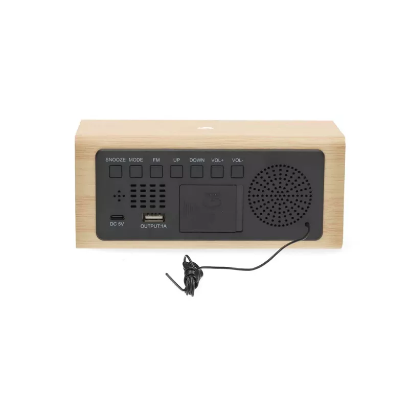 Nedis Digitalinis Žadintuvas Radijas Wood