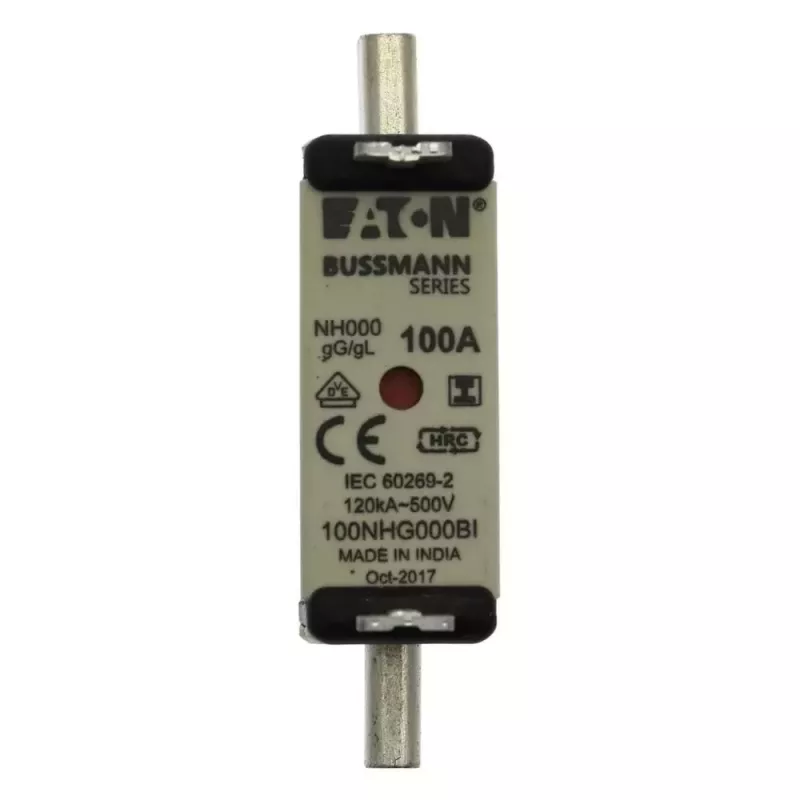Eaton 80NHG000BI NH saugiklis 80 A 500 V AC dydis 000 su mechaniniu indikatoriumi, 3 vnt.