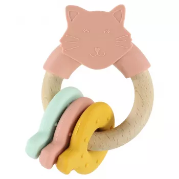 TRIXIE medinis ir silikoninis žaislas katėms, skirtas kramtyti, su katžole, 13 cm