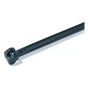 HellermannTyton OS serijos lauko dantytuoju profiliu kabelių raištis 100 x 2,5 mm, juodas, 100 vienetų 118-04700