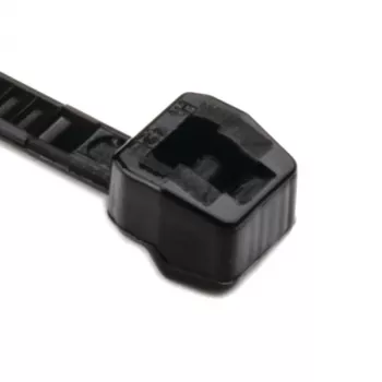 HellermannTyton T18ROS juodi poliamidiniai laidų raiščiai, 100mm x 2,5mm, 500 vnt. paketas 118-04701