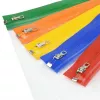 Rapesco Zippi Bags A5+ užtrauktuku užsegami maišeliai, 250 x 195 mm, permatomi su mėlynu, oranžiniu, žaliu, raudonu, geltonu apvadu, 5 vnt. 1502