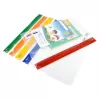 Rapesco Zippi Bags A5+ užtrauktuku užsegami maišeliai, 250 x 195 mm, permatomi su mėlynu, oranžiniu, žaliu, raudonu, geltonu apvadu, 5 vnt. 1502