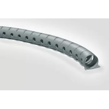 HellermannTyton Helawrap HWPP25/2-SR kabelių tvarkymo spiralinis apvyniojimas, sidabrinis, polipropilenas, 2 m, 27 mm išorinis skersmuo