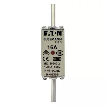 Eaton 6NHG0B NH saugiklis su mechaniniu indikatoriumi, dydis NH0, 6 A, 500 V AC, gG, 3 vnt. pakuotė