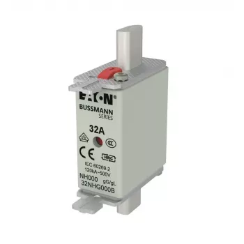 Eaton 32NHG000B NH saugiklis su mechaniniu indikatoriumi, 32 A, 500 V AC, dydis 000, gG, 3 vnt. pakelyje