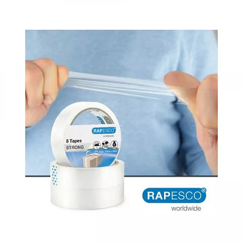 Rapesco 1808 permatoma lipni juosta 25,5 mm x 66 m, 8 ritinėliai