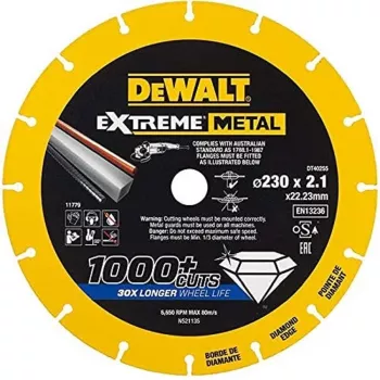DEWALT DT40255-QZ EXTREME pjovimo diskas 125 x 1,0 x 22,23 mm metalui ir nerūsėjančiam plienui