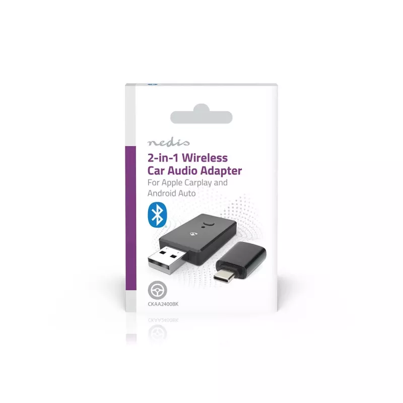 Nedis CKAA2400BK Bluetooth 5.0 USB-A adapteris, juodas, 10 m ryšio atstumas