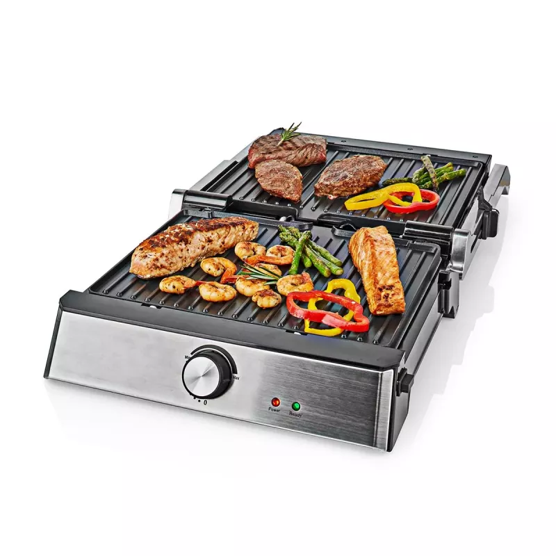 Nedis kontaktinis grilis 2000 W, juodas