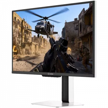 LORGAR 24,5 colio Full HD IPS 400Hz žaidimų monitorius, Dual LED, HDR600 Ready, reguliuojamo aukščio, baltas