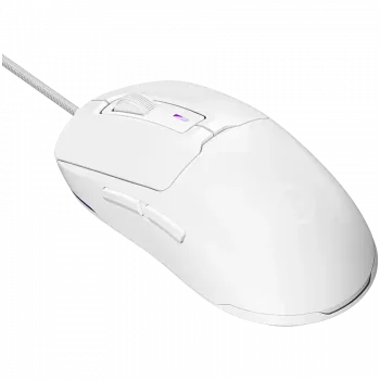 LORGAR LRG-MSA10R-WH laidinė žaidimų pelė, Pixart PMW3311 optinis jutiklis, Hetai 571 MCU, 5000 DPI, 1000 Hz, 7 programuojami mygtukai, RGB apšvietimas, dešiniarankiams, balta