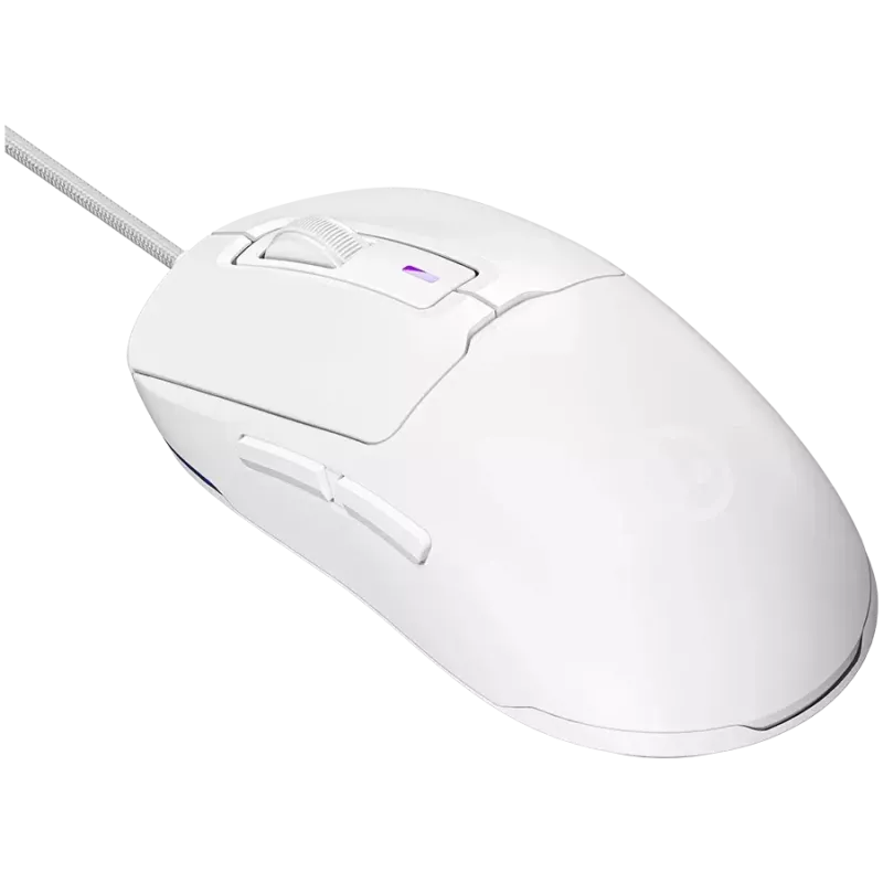 LORGAR MSA10R laidinė žaidimų pelė, PixArt 3311, 6 programuojami mygtukai, balta (LRG-MSA10R-WH)
