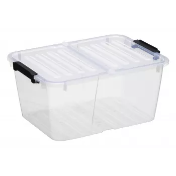 plast team HOME BOX FLEX 15L daiktų dėžė su sulankstomu dangčiu, perdirbtas PP, 1 vnt. 23010800