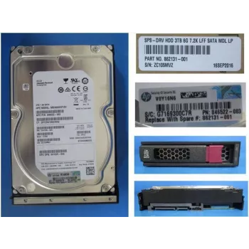 HPE 3TB 7.2K LFF SATA 6G Midline kietasis diskas su Smart Carrier 861688-S21
