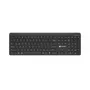 Natec Tang US belaidė klaviatūra Bluetooth + 2,4 GHz tyli plona juoda