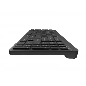 Natec Tang US belaidė klaviatūra Bluetooth + 2,4 GHz tyli plona juoda