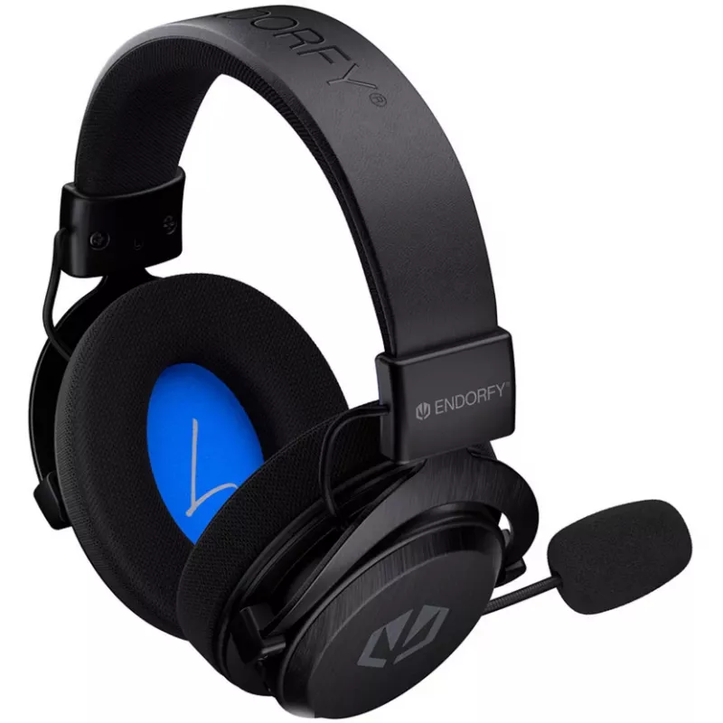 ENDORFY VIRO Infra belaidės žaidimų ausinės (juodos, 2,4 GHz USB-C imtuvas, Bluetooth, USB-C, 3,5 mm lizdas)