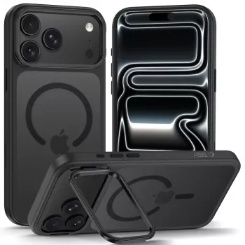 TECH-PROTECT MAGSTAND MagSafe įkrovimo laikiklis iPhone 17 Pro Max / 18 Pro Max matinis juodas