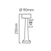 LED Line Lite RIWIA stalinė lempa, 1W, 120lm, 1800mAh, auksinė