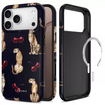 TECH-PROTECT Lamano MagSafe dėklas iPhone 17 Pro Max / 18 Pro Max - Midnight Cherry