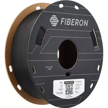 Polymaker Fiberon PA12-CF10 anglies pluošto nailono kaitlentė 1,75 mm 0,5 kg juoda FG04001