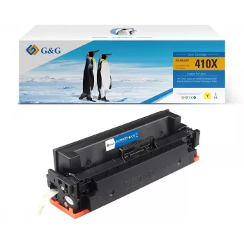 G&G XL suderinama tonerių kasetė su HP 410X/CF412X, geltona, 5 000 puslapių (14354)