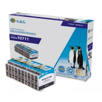 G&G suderinamų rašalo kasečių rinkinys Canon PGI-710/CLI-711 - juoda, žydra, purpurinė, geltona - 4 vnt. (NP-R-0711 serija) 1P0711-10