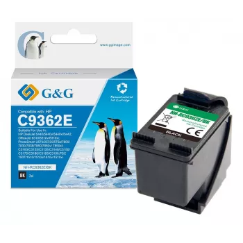 G&G suderinama HP 336 XL juoda rašalo kasetė (C9362EE) - 19908